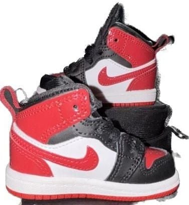 Nike Air Jordan 1 Mid Se Patent Bred Toe Size 4c